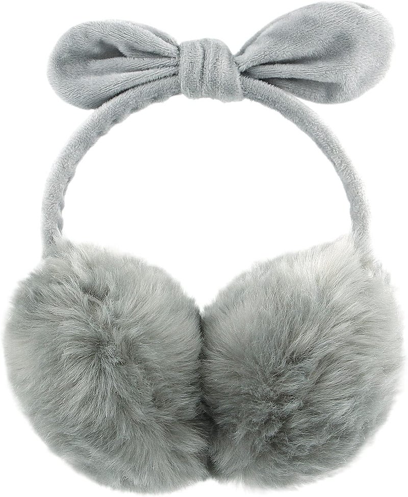 POXIMI Store Women Winter Earmuffs Girl Ski Adjustable Ear Covers for Cute Bow Ear Warmer Outdoor Earmuff Fleece Lining - Image 1